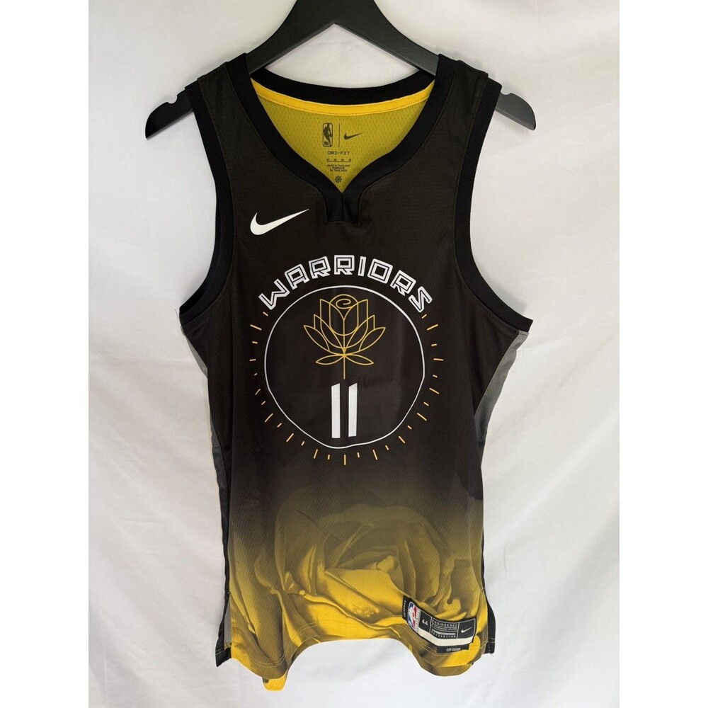 Nike Klay Thompson Golden State Warriors City Edition Jersey Black Yellow Sz 44